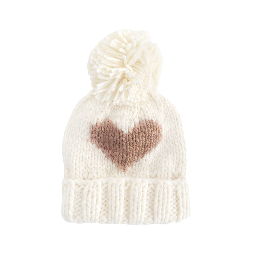 The Blueberry Hill The Blueberry Hill Baby Heart Beanie Cream/Blush