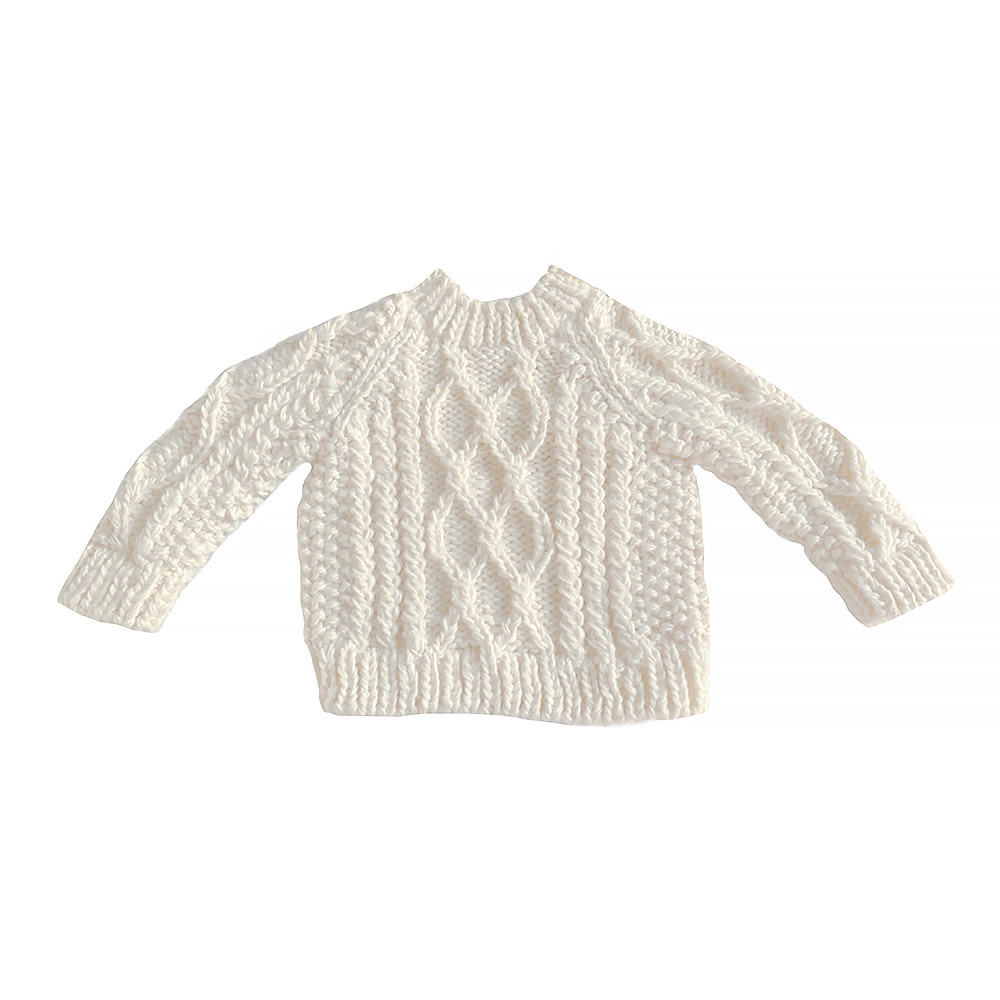 The Blueberry Hill Baby Fisherman Sweater Cream