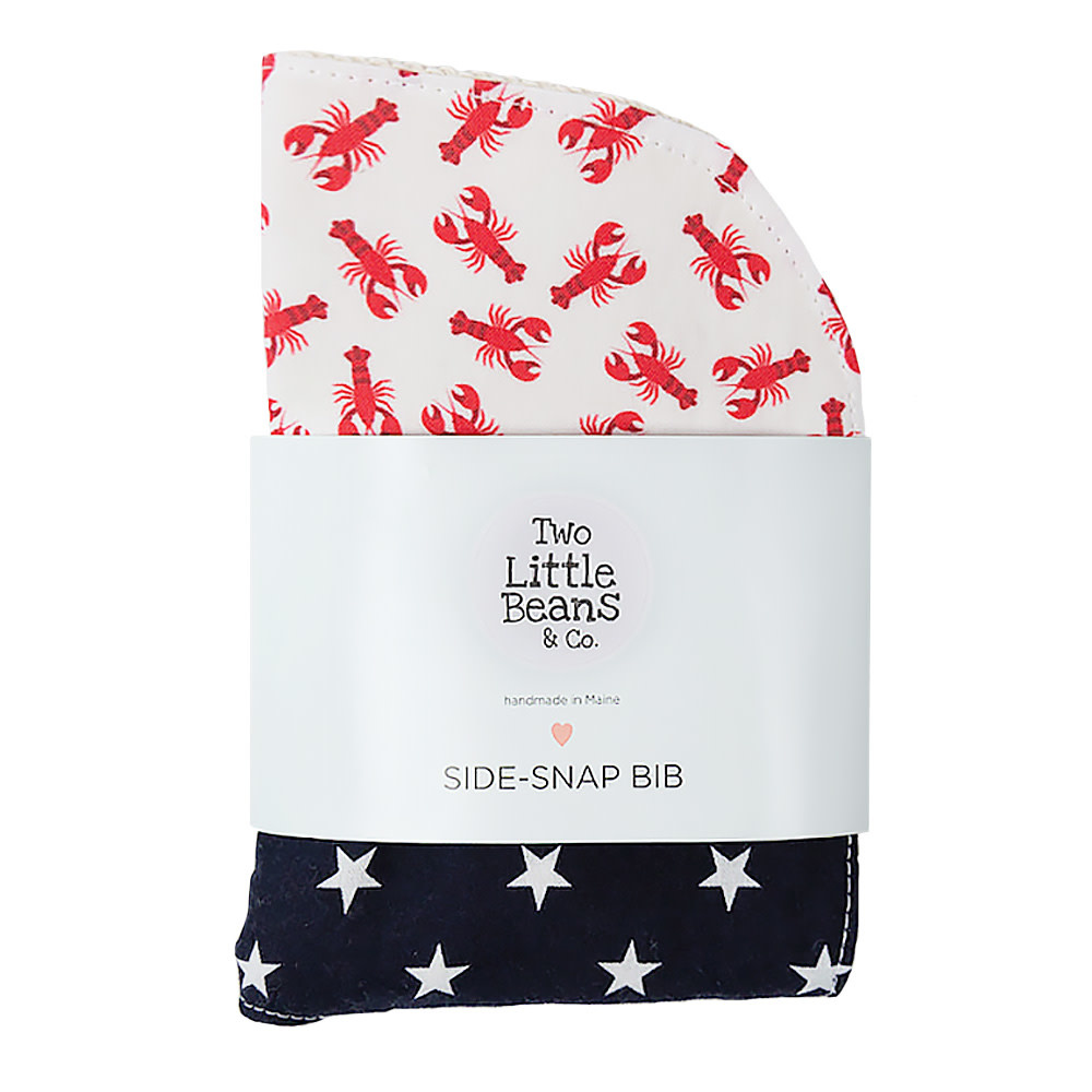 Two Little Beans Baby Bib Lobster and Stars