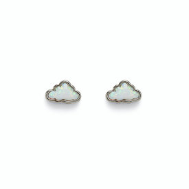 Pura Vida Pura Vida Opal Cloud Stud Earrings - Silver