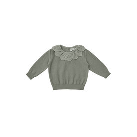 Quincy Mae Quincy Mae Petal Knit Sweater - Basil