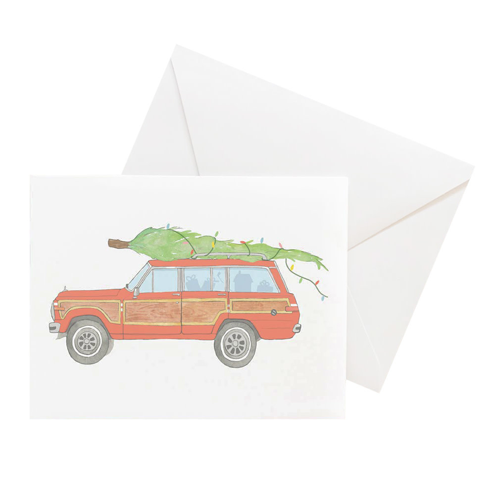 Sara Fitz Card - Tree Topped Wagon