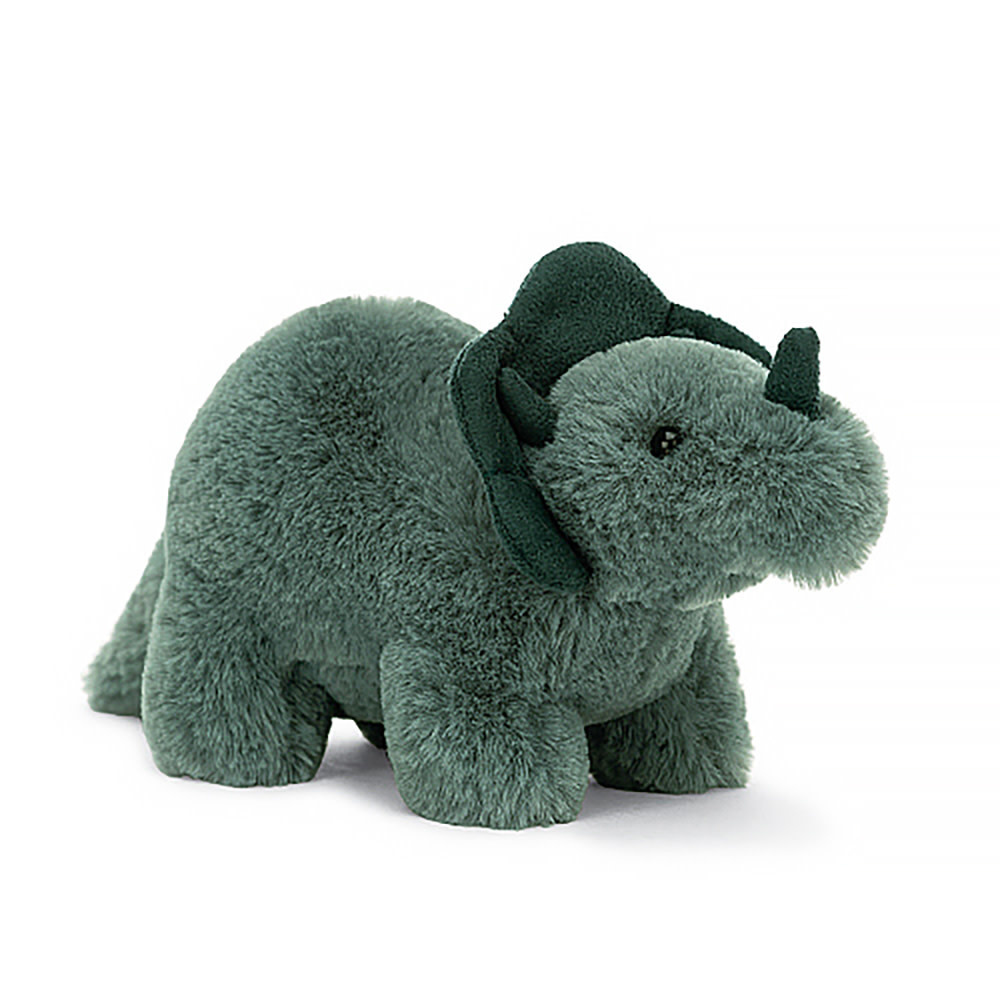 Jellycat Fossilly Triceratops - Mini 4 Inches