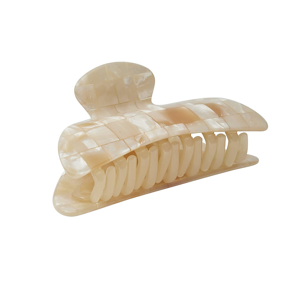 Machete - Midi Heirloom Claw Hair Clip - Sea Shell Checker