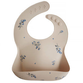 Mushie Mushie - Silicone Baby Bib - Lilac Flowers