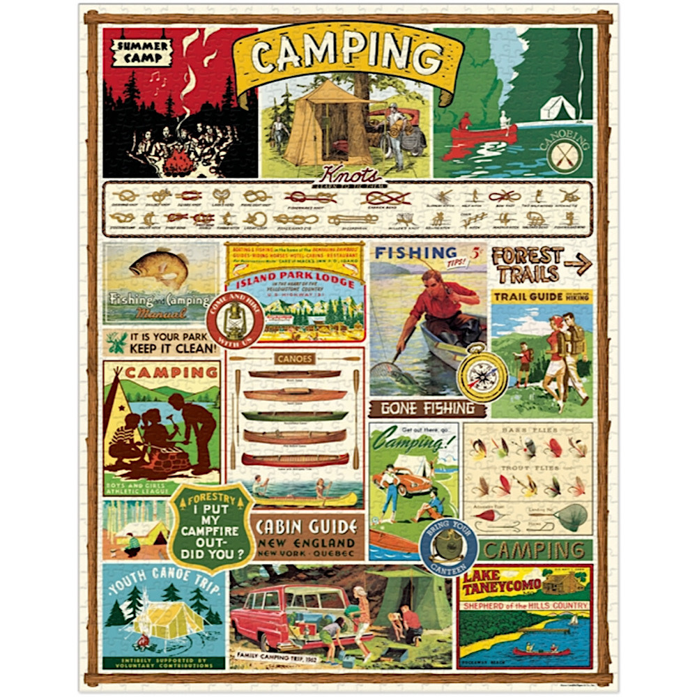 Cavallini - 1000 Piece Jigsaw Puzzle - Camping