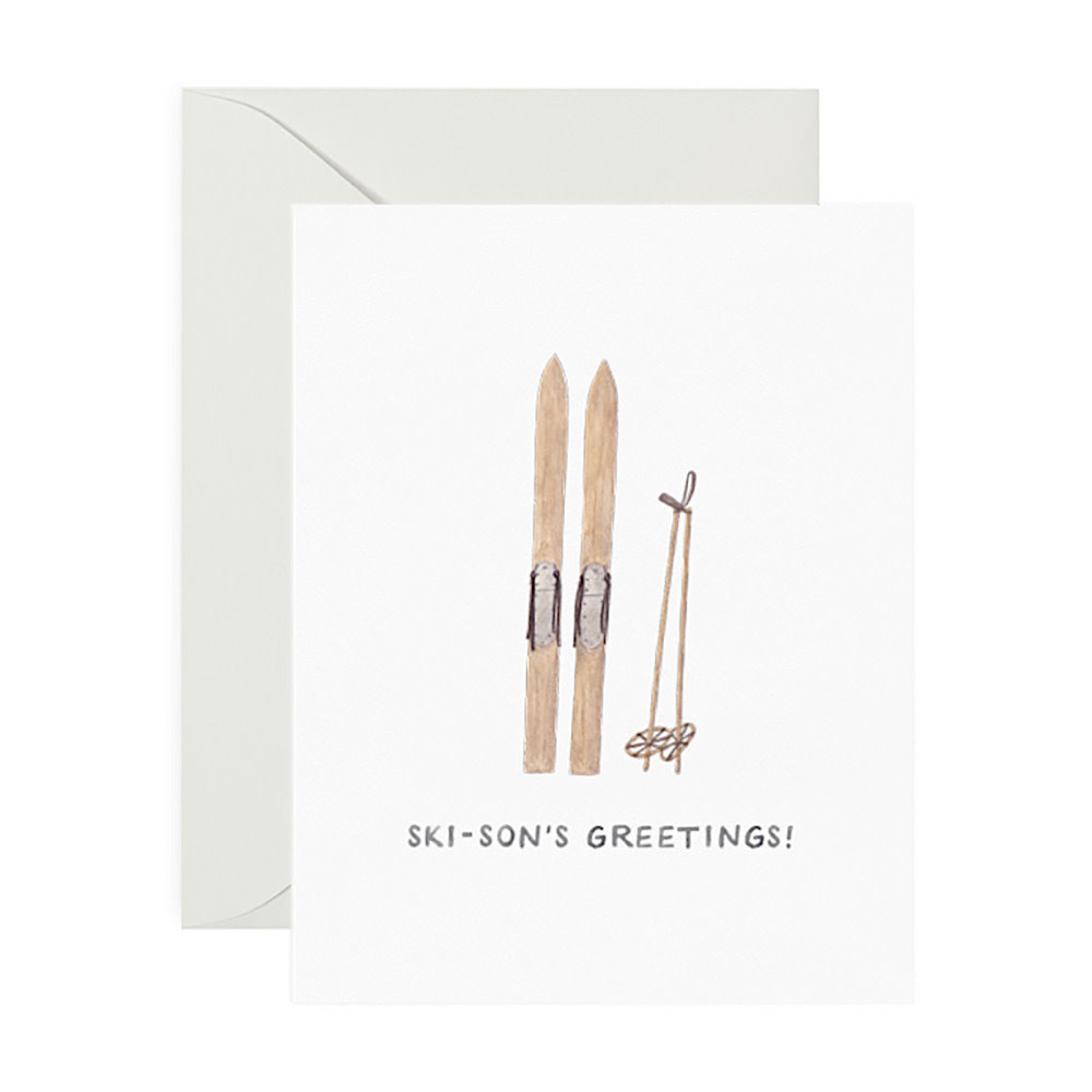 Amy Zhang Box Set of 8 Cards - Ski-sons Greetings