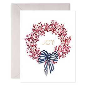 E Frances Paper E. Frances Box Set of 6 Cards - Red Berry Wreath