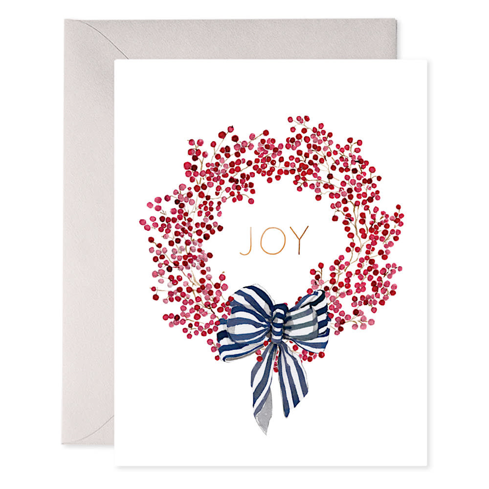 E. Frances Box Set of 6 Cards - Red Berry Wreath