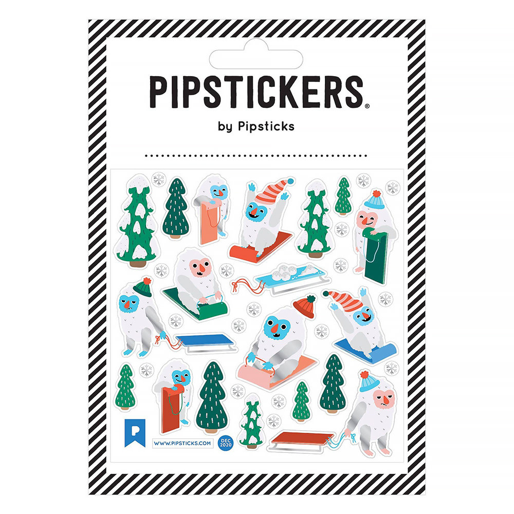 Pipsticks Sledding Yetis Stickers