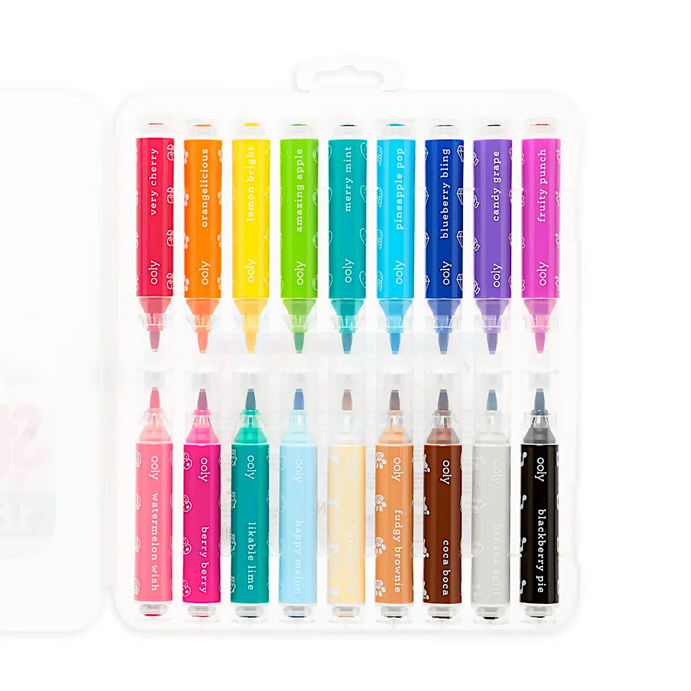 Ooly - Stampables Double Ended Scented Markers - Set of 18