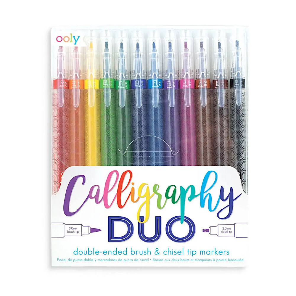 Ooly - Calligraphy Duo Double Ended Markers Set - Set of 12