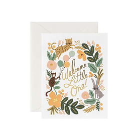 Rifle Paper Co. Rifle Paper Co. Card - Menagerie Welcome Little One Baby