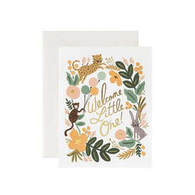 Rifle Paper Co. Rifle Paper Co. - Menagerie Welcome Little One Baby Card