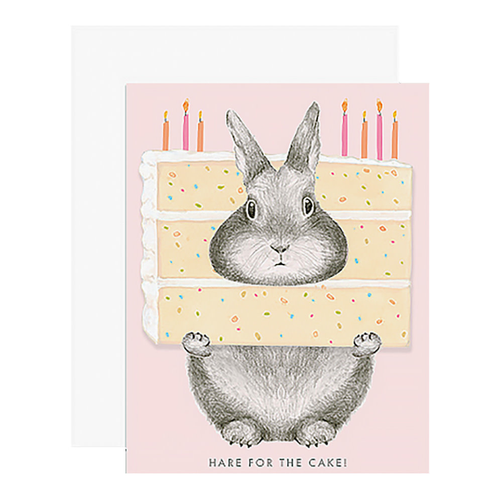 Dear Hancock - Hare for the Cake Birthday Card