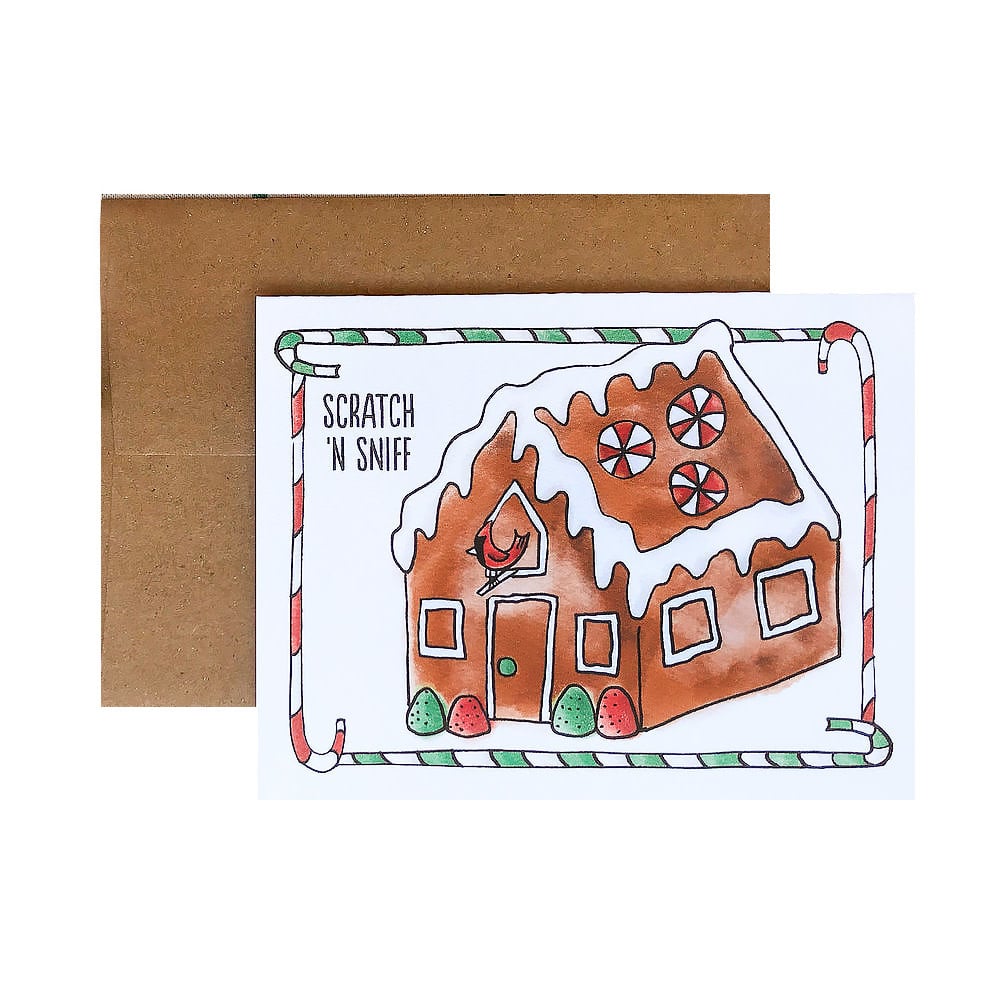 Scratch 'n Sniff Gingerbread House Card
