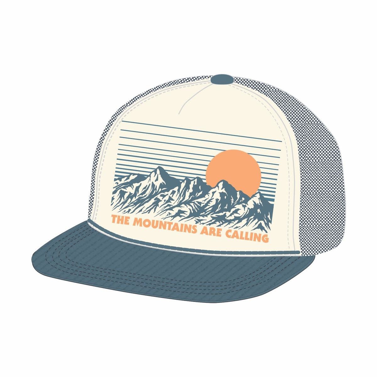 Tiny Whales Tiny Whales Mountains Are Calling Trucker Hat - River Blue/Natural