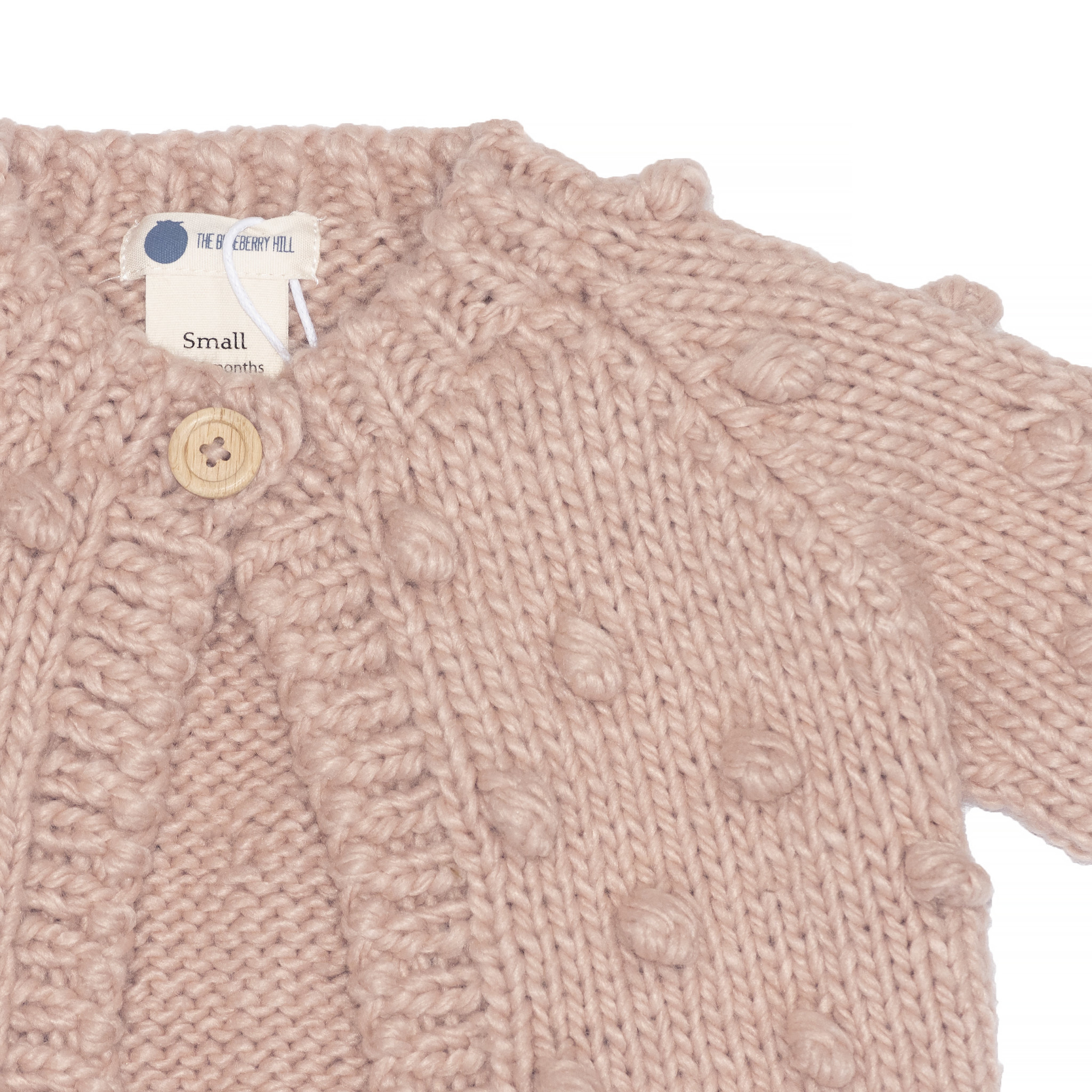 The Blueberry Hill Baby Popcorn Cardigan Blush