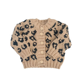 The Blueberry Hill The Blueberry Hill Cheetah Cardigan Latte/Black