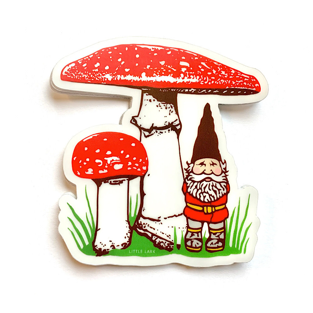 Little Lark - Mushroom Gnome Sticker