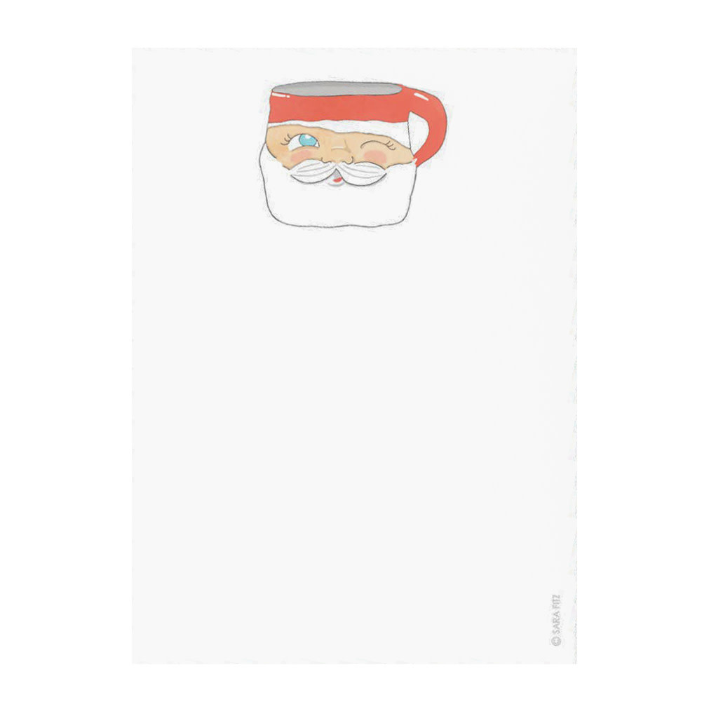 Sara Fitz - Notepad - Santa Mug