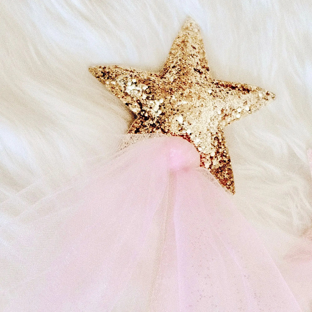 Bailey & Ava Glitter Sparkle Magic Wand - Gold/Pink