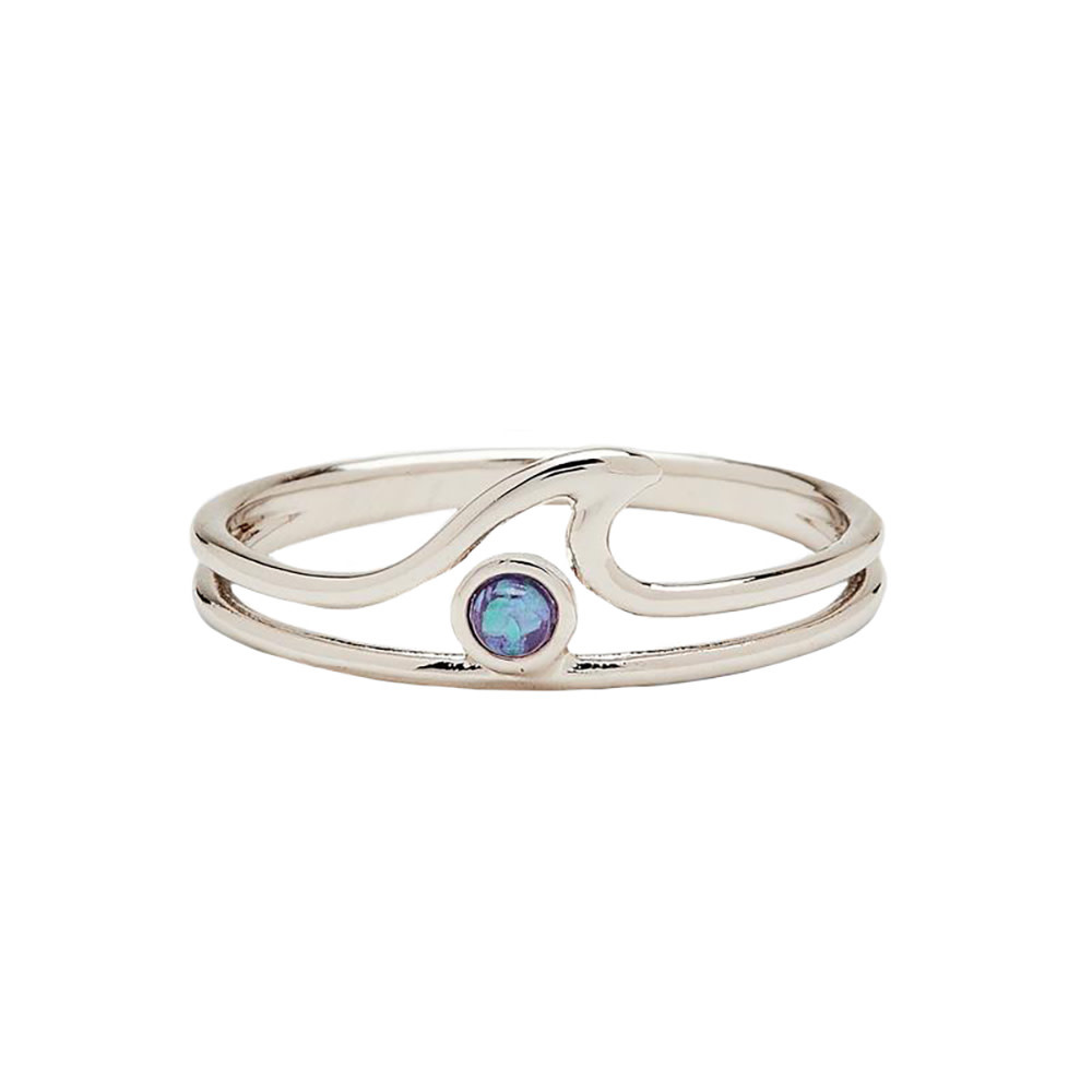 Pura Vida Pura Vida - Opal Wave Ring - Silver