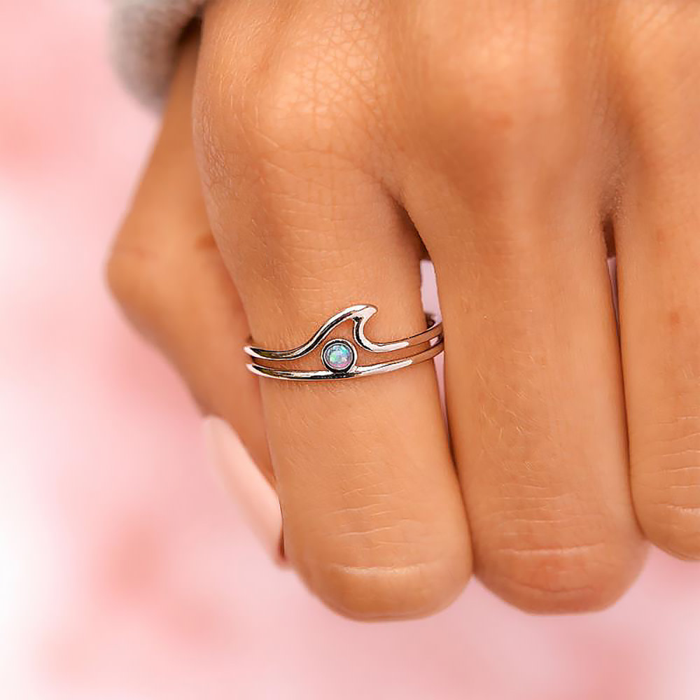 Pura Vida - Opal Wave Ring - Silver