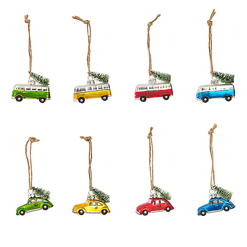 One Hundred 80 Degrees Mini Vehicle Glass Ornament - Assorted Colors