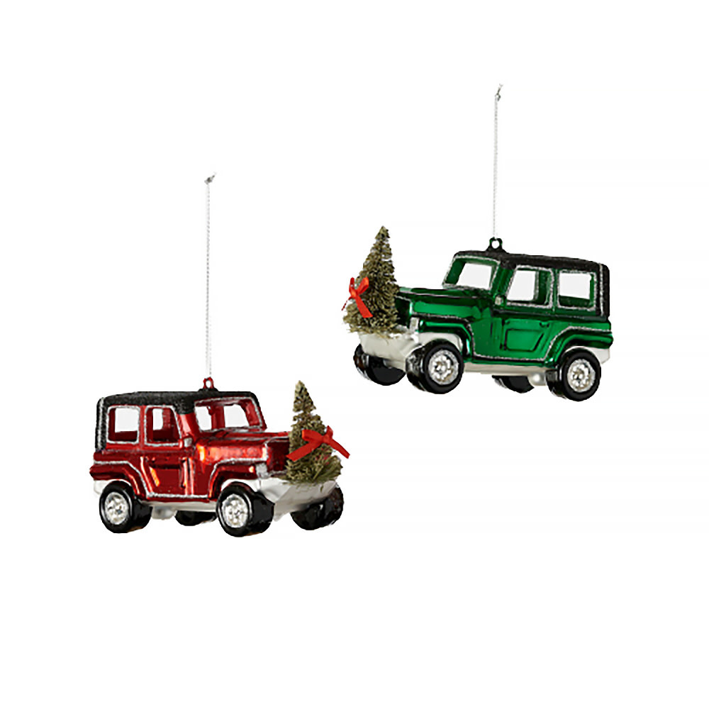 One Hundred 80 Degrees Jeep Ornament - Assorted