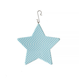 Machete Machete - 4" Star Ornament - Blue Checker