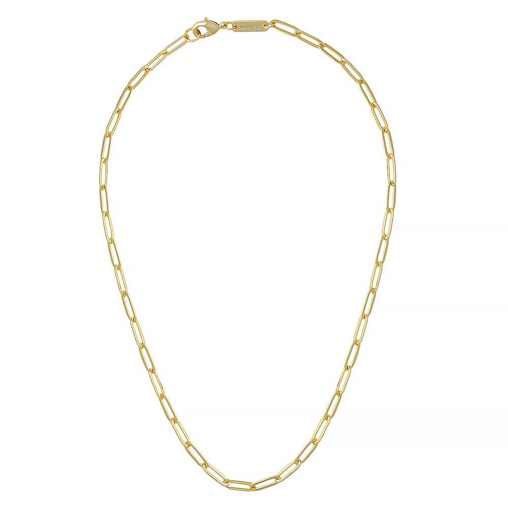 Machete - Petite Paperclip Chain Necklace - Gold 18"