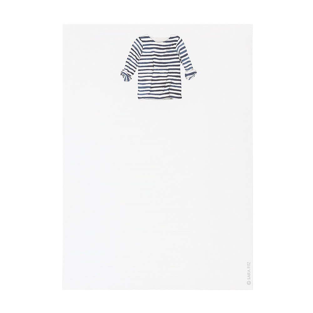 Sara Fitz Sara Fitz - Notepad - Striped Shirt