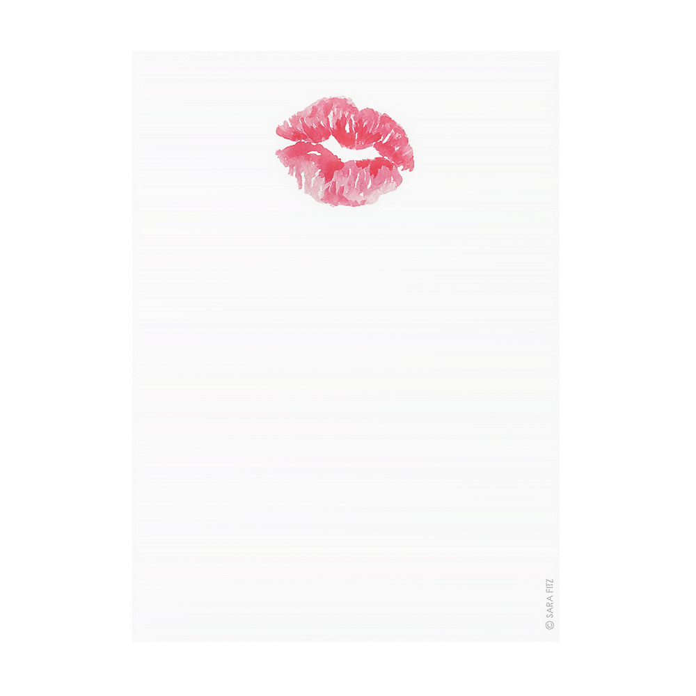 Sara Fitz Notepad - Kiss Kiss