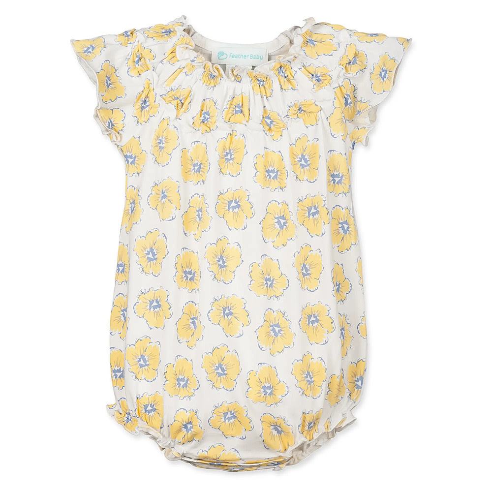 Feather Baby Ruched Bubble - Sabine on White