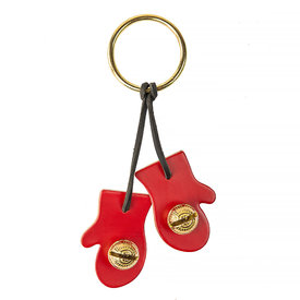 New England Bells Brass Door Chime Bell - Red Mittens