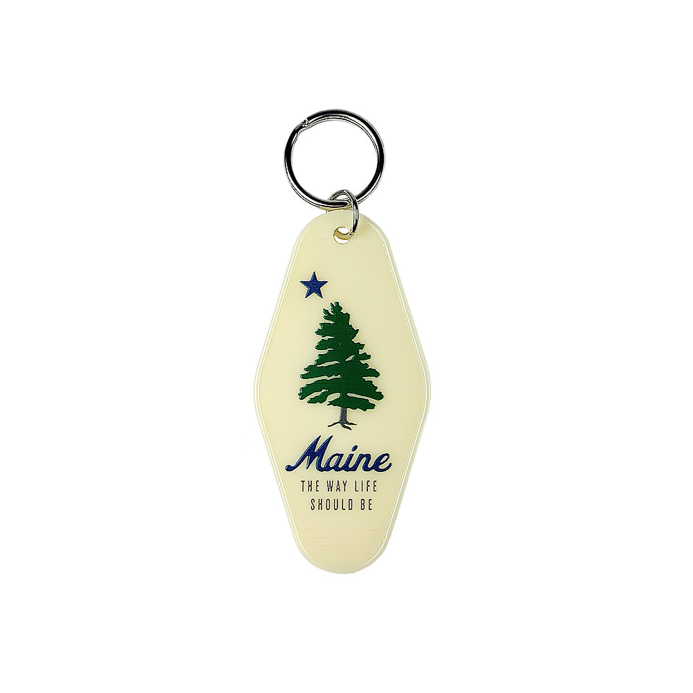 Maine Flag Key Tag