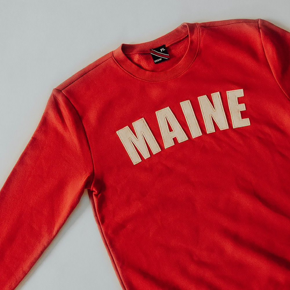 Paul Landry Co. Crew Neck Sweatshirt - The Mainer - Red