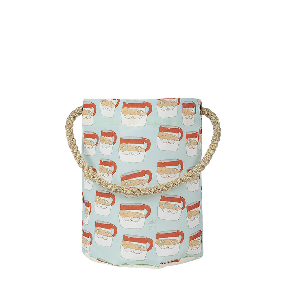 Sea Bags x Sara Fitz - Santa Mug - Bucket Bag - Hemp Handle