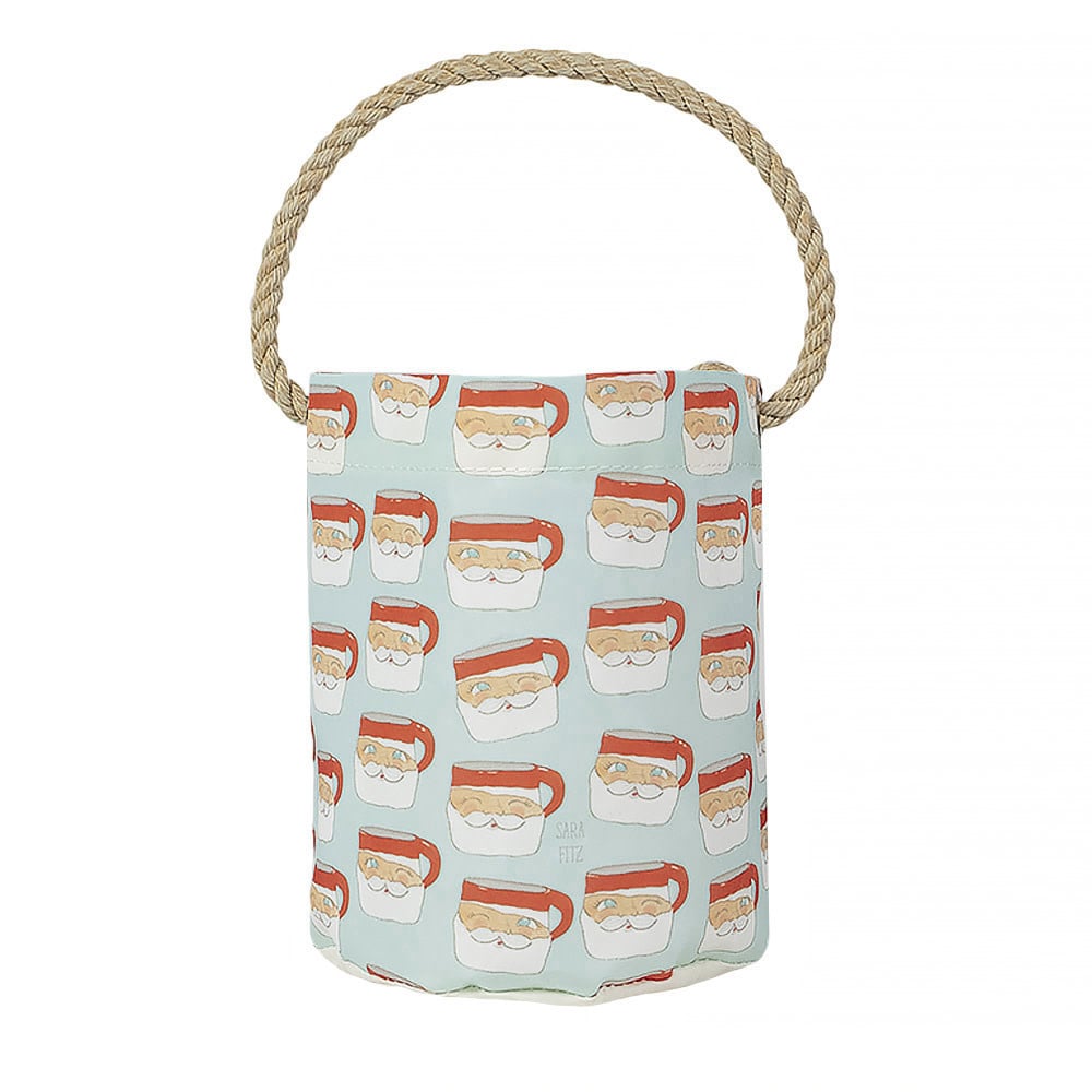 Sea Bags x Sara Fitz - Santa Mug - Bucket Bag - Hemp Handle