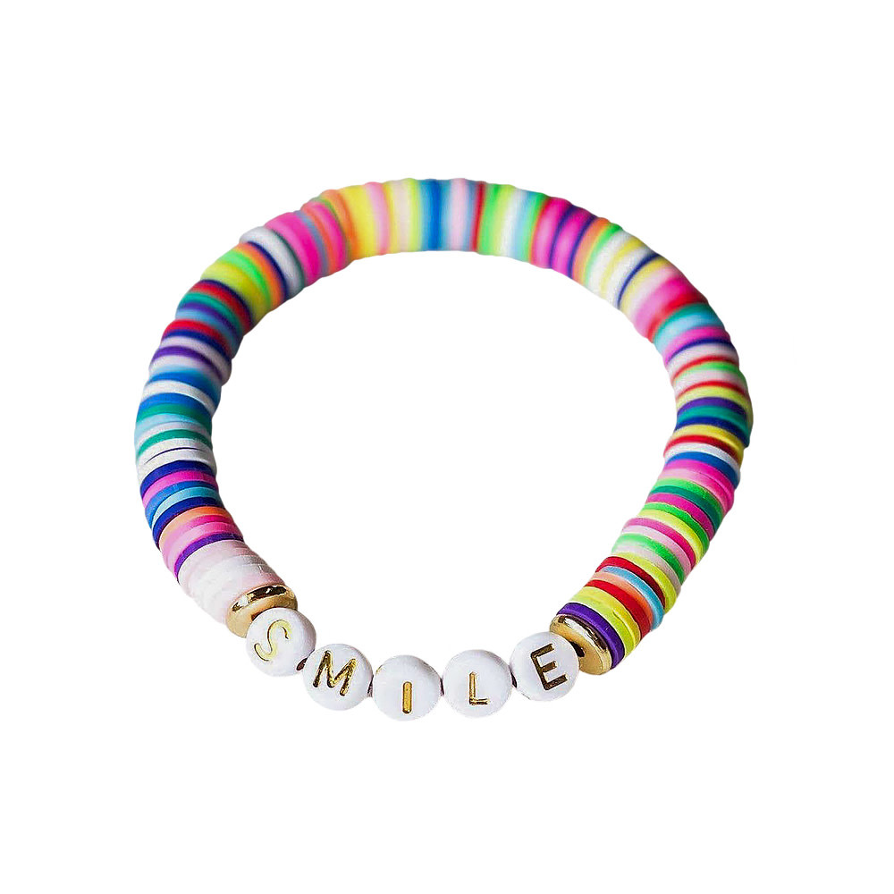 Mod Miss Jewelry Smile Color Pop Bracelet 7.5 inch - Rainbow Mulit