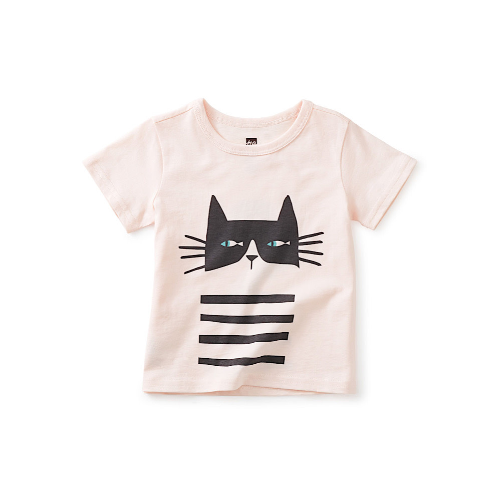 Tea Collection Cat Fish Baby Graphic Tee - Creole Pink