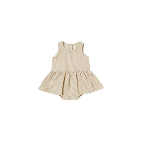 Quincy Mae Quincy Mae Skirted Tank One Piece - Ocre Stripe