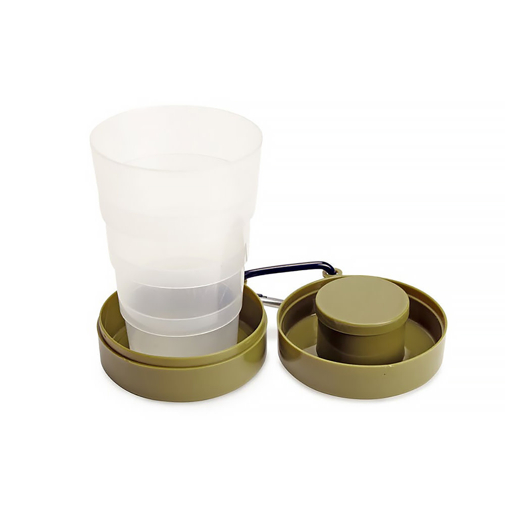 Kikkerland Collapsible Tumbler With Pill Compartment