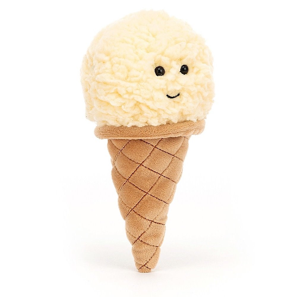 Jellycat Irresistible Ice Cream - Vanilla - 7 Inches