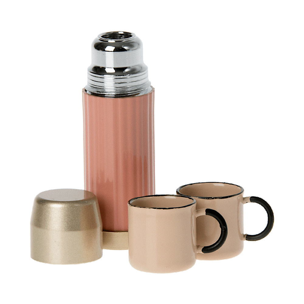 Maileg Thermos and Cups - Soft Coral