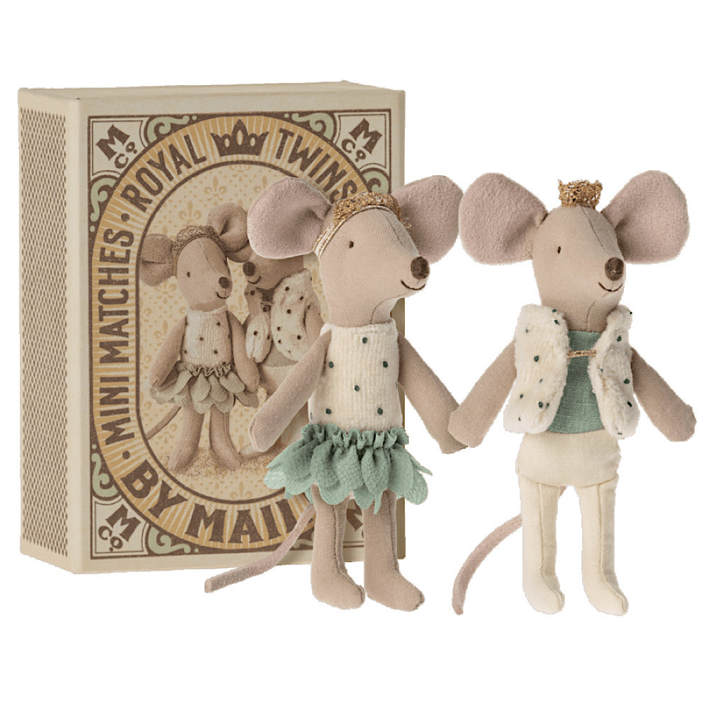 Maileg Mouse - Royal Twins in Box - Little Sister and Brother