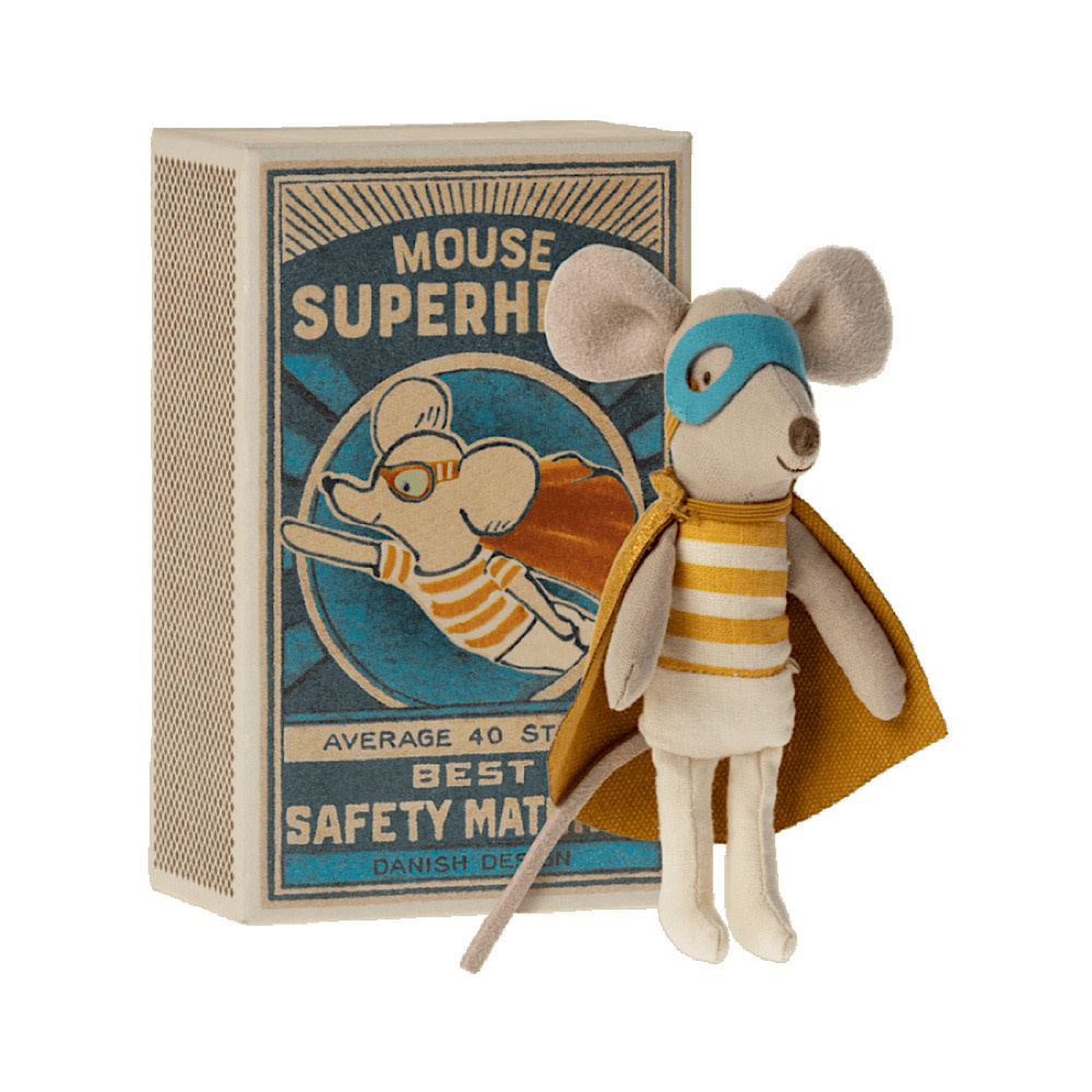 Maileg Maileg Mouse - Super Hero - Little Brother in Box