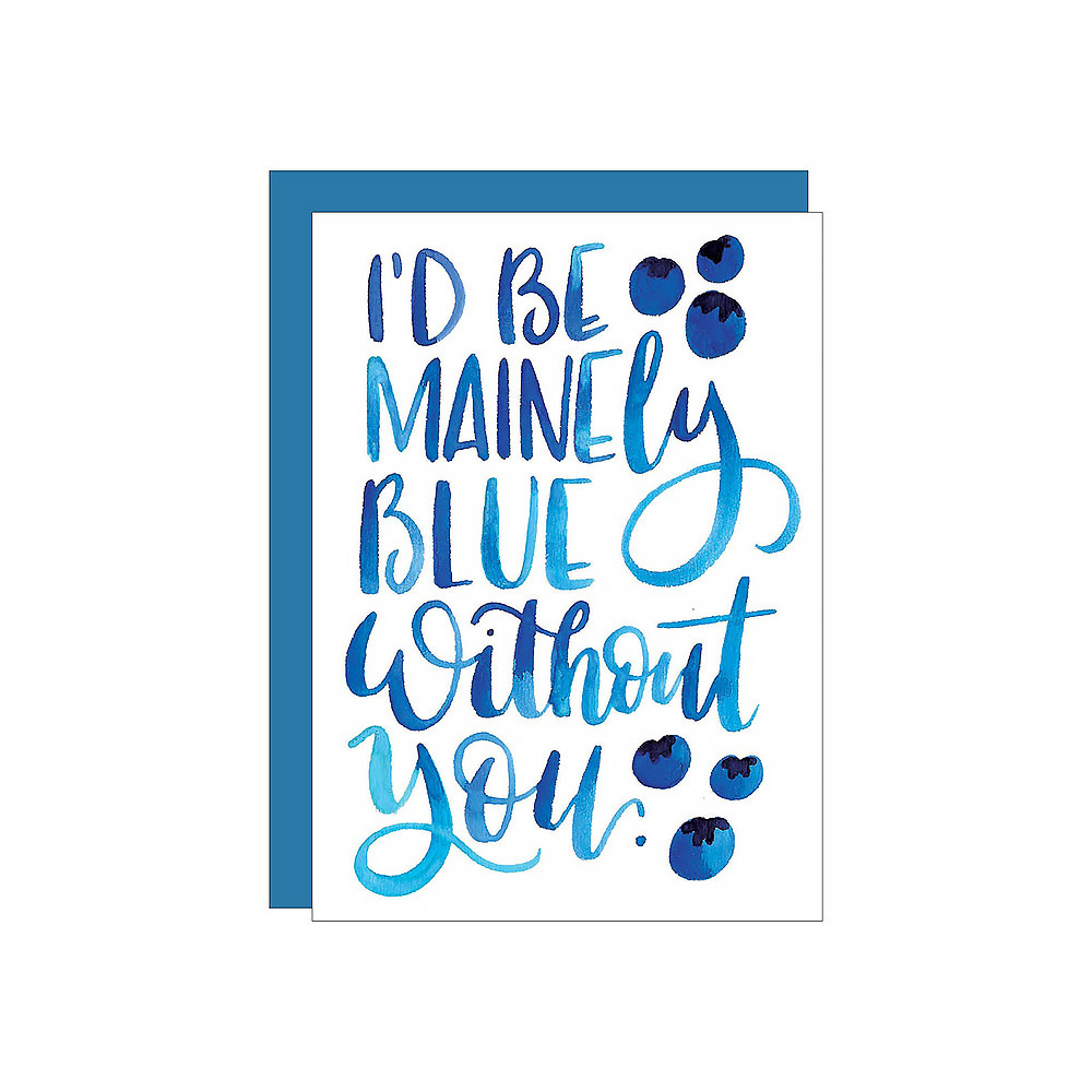 Katie Elizabeth Lettering + Design Katie Elizabeth Card - MAINEly Blue
