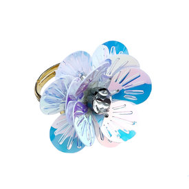 Gunner & Lux Gunner & Lux Adjustable Ring - Flower Power Diamond Holographic